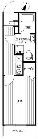 アイネリーベ(1K/2階)の間取り写真