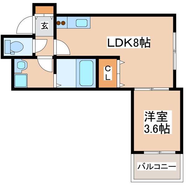 SERIRIA COMFORTABIKO(1LDK/3階)の間取り写真