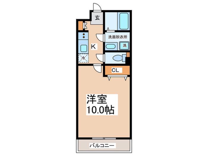 FERIZ羽倉崎(1K/3階)の間取り写真