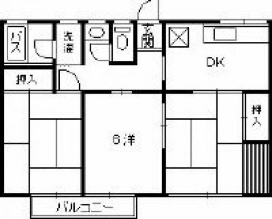 シティハイム竹村(3DK/2階)の間取り写真