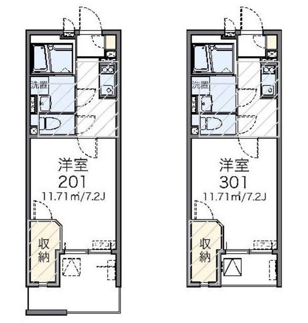 レオネクストグラティチュード(1K/2階)の間取り写真