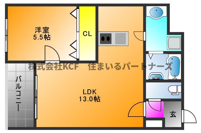 ALLEYII(1LDK/3階)の間取り写真