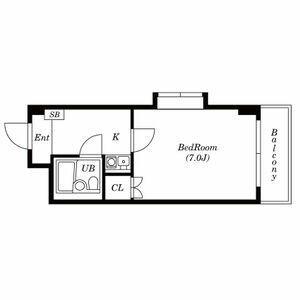 サンヒルズ上大岡(1K/3階)の間取り写真