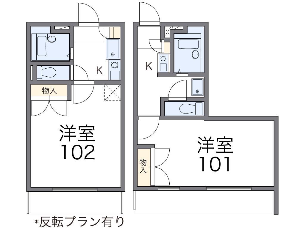 レオパレスアサギリ(1K/2階)の間取り写真