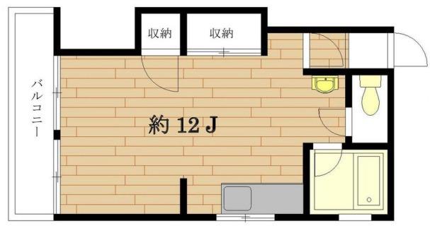 野崎ビル(ワンルーム/4階)の間取り写真