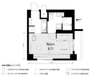 コスモ大森(ワンルーム/5階)の間取り写真