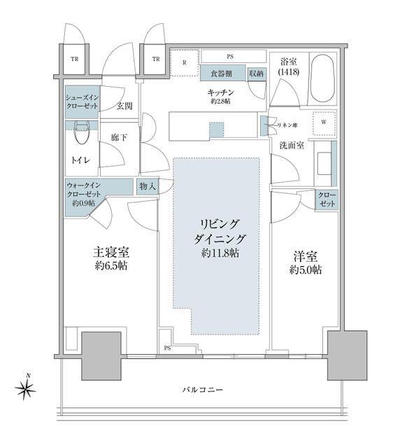 パークタワー西新宿(2LDK/10階)の間取り写真