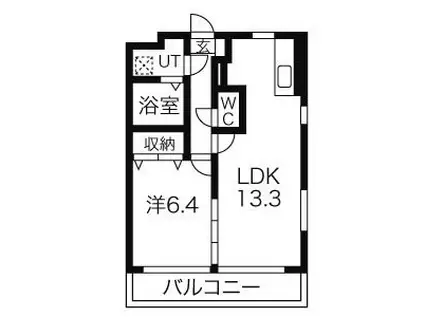 大島マンション3(1LDK/1階)の間取り写真