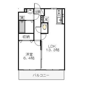 大島マンション3(1LDK/3階)の間取り写真