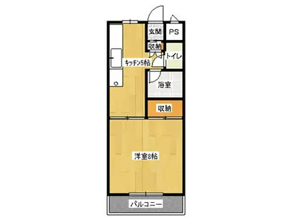 柴田マンション(1K/3階)の間取り写真