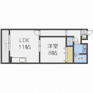 フォレスト127(1LDK/4階)の間取り写真
