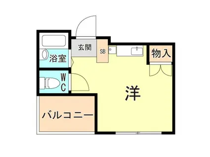 パストラル(ワンルーム/2階)の間取り写真