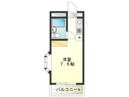 三ツ木菊野台ビル(ワンルーム/4階)の間取り写真