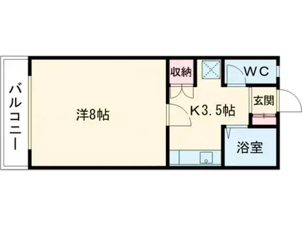 メゾンド桜(1K/2階)の間取り写真
