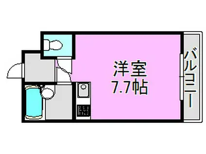 エイチ・ツー・オー高井田ビル(ワンルーム/5階)の間取り写真