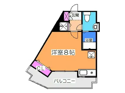 ライフデザイン新金岡(ワンルーム/9階)の間取り写真