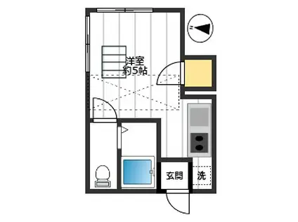 シャトル熊野町I(ワンルーム/2階)の間取り写真