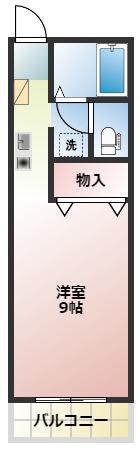 フィネス今治(1K/2階)の間取り写真