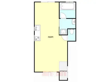 FOR NEST 旭が丘(ワンルーム/1階)の間取り写真