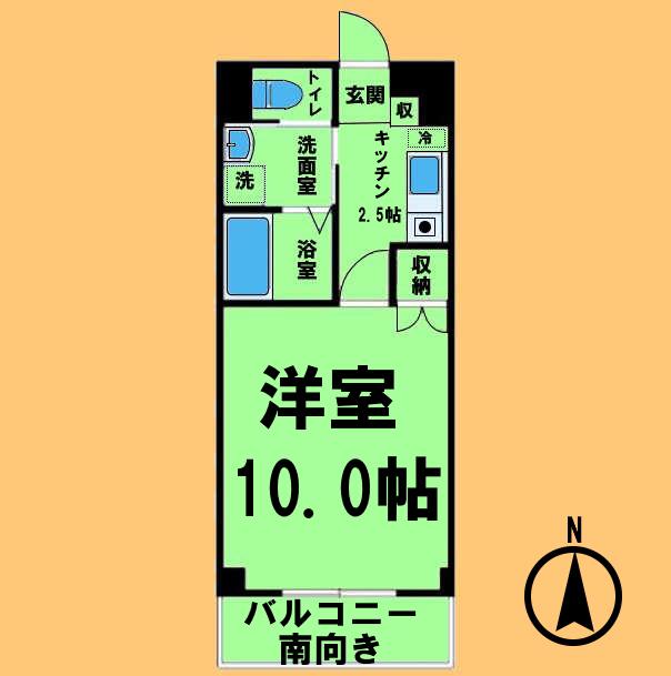 DI-3(1K/1階)の間取り写真