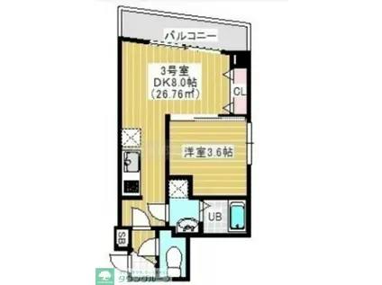 シャルム・ドゥ・プランドールI(1DK/4階)の間取り写真