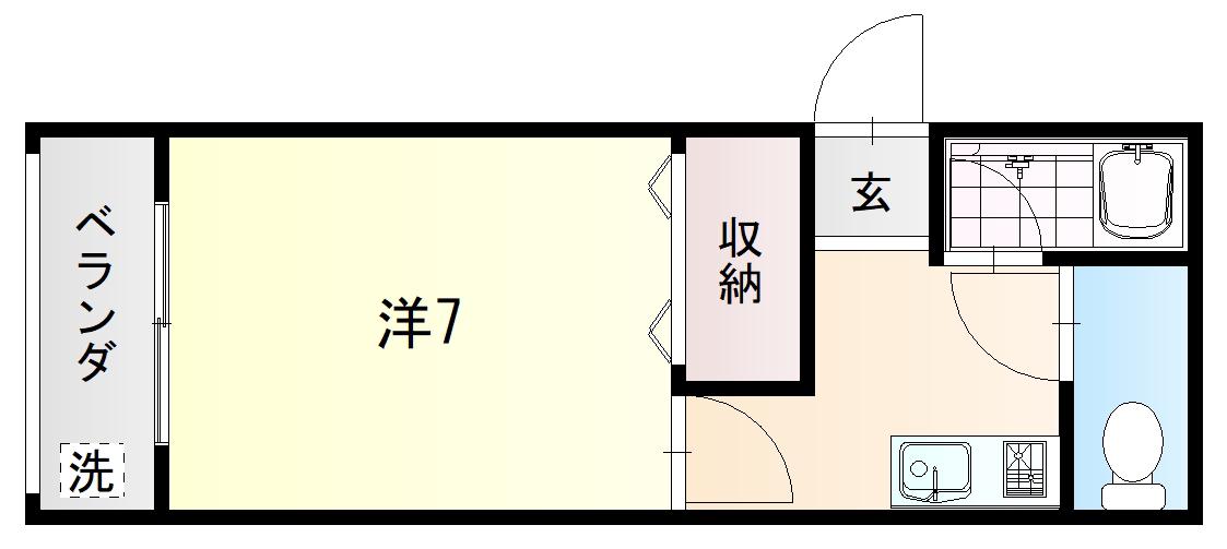 犀川スクエア(1K/5階)の間取り写真