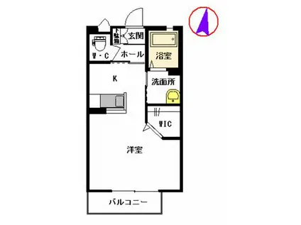 シャーメゾンベシーノ佐大A(ワンルーム/1階)の間取り写真