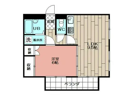 THE SQUARE・ORIO RESIDENCE(1LDK/2階)の間取り写真