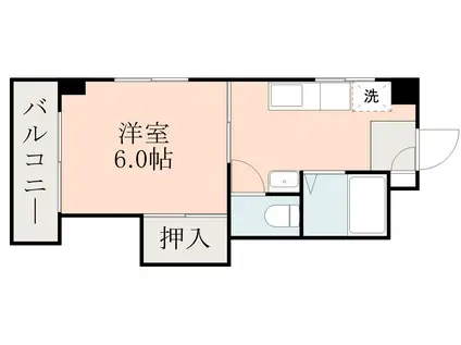 コスモハイツ(1K/4階)の間取り写真