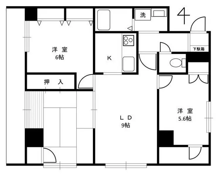 ソレイユ町屋 3階階 間取り