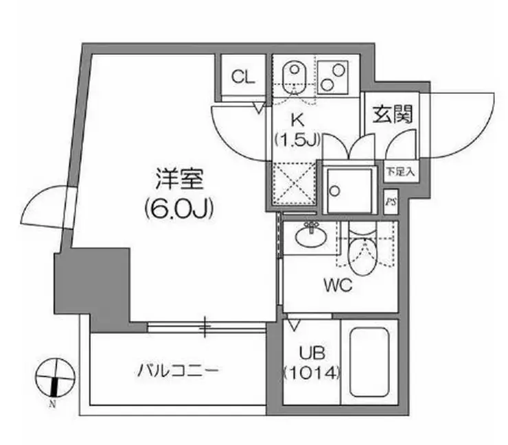 アジールコート中野坂上 8階階 間取り