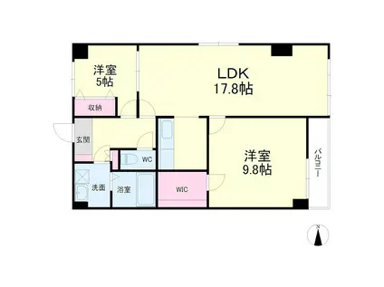 アルコ8(2LDK/2階)の間取り写真