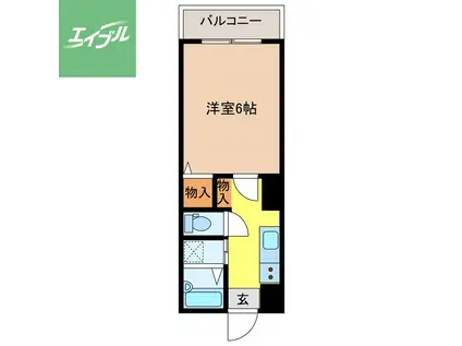 39・T・MOTOFUNAビル(1K/8階)の間取り写真