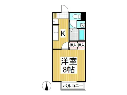サープラス三好(1K/2階)の間取り写真