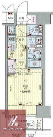 プレサンス梅田II(1K/9階)の間取り写真