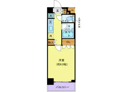 ラグジュアリーアパートメント西新宿(1K/1階)の間取り写真