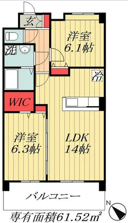 オリーブコート塚田 5階階 間取り