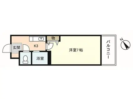 サンスクエア大芝(1K/4階)の間取り写真