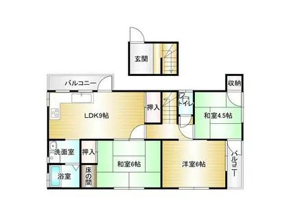 Tハウス禅昌寺(3LDK/2階)の間取り写真