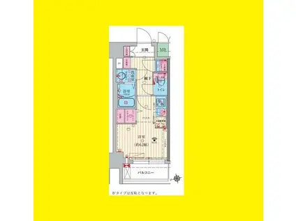 ファーストフィオーレ大阪ウエストウェルビング(ワンルーム/2階)の間取り写真