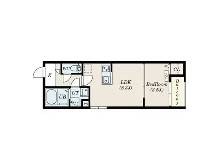 PATINA東枇杷島(1LDK/3階)の間取り写真