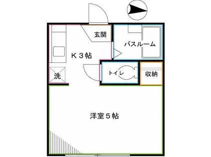 センチュリーハイツ(1K/1階)の間取り写真