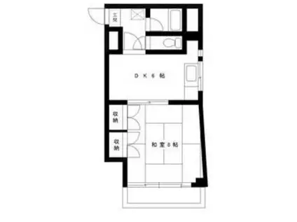 ヒーロー千(1DK/2階)の間取り写真