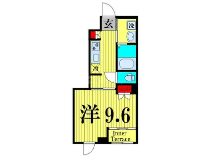 ラフィーネポルテ(1K/1階)の間取り写真