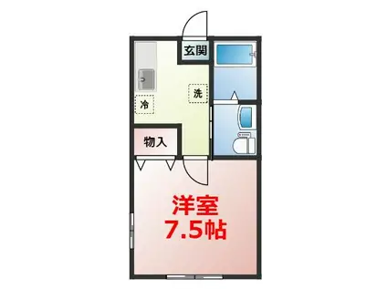 C・スタイリオ小田原(1K/2階)の間取り写真