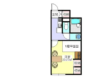 レオパレスマリナII(1K/1階)の間取り写真