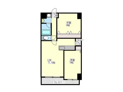 BASE・XENO(2LDK/3階)の間取り写真