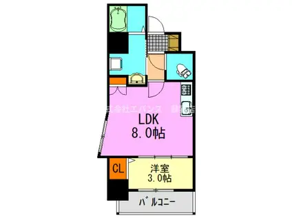 LANART蘇我(1LDK/4階)の間取り写真