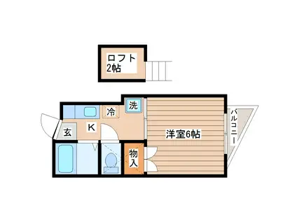高橋ビル(1K/4階)の間取り写真
