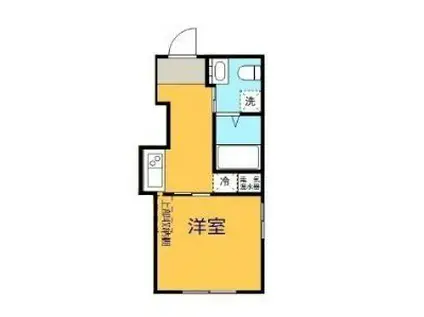 スカイヒルズ戸越(1K/4階)の間取り写真